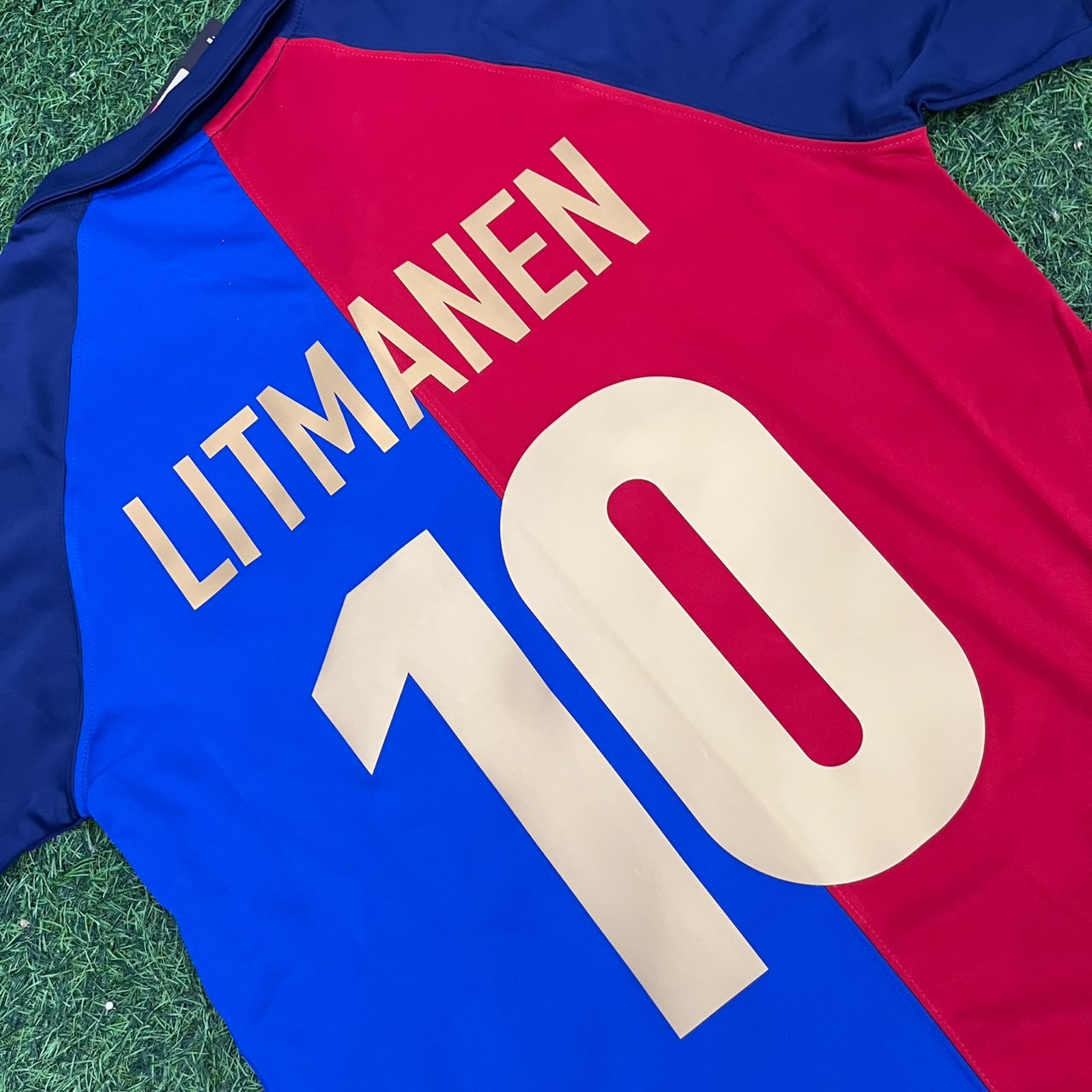 Jari Litmanen – Barcelona 1998/1999 Retro Kit Jersey – | Trikot | Maillot Soccer Shirt