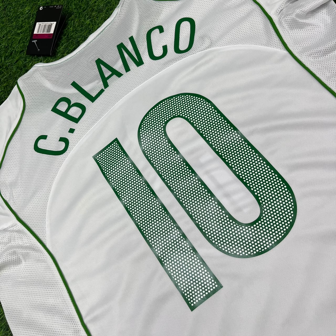 Cuauhtémoc Blanco Mexico 1998 Season Away White Retro Jersey Trikot Soccer Shirt