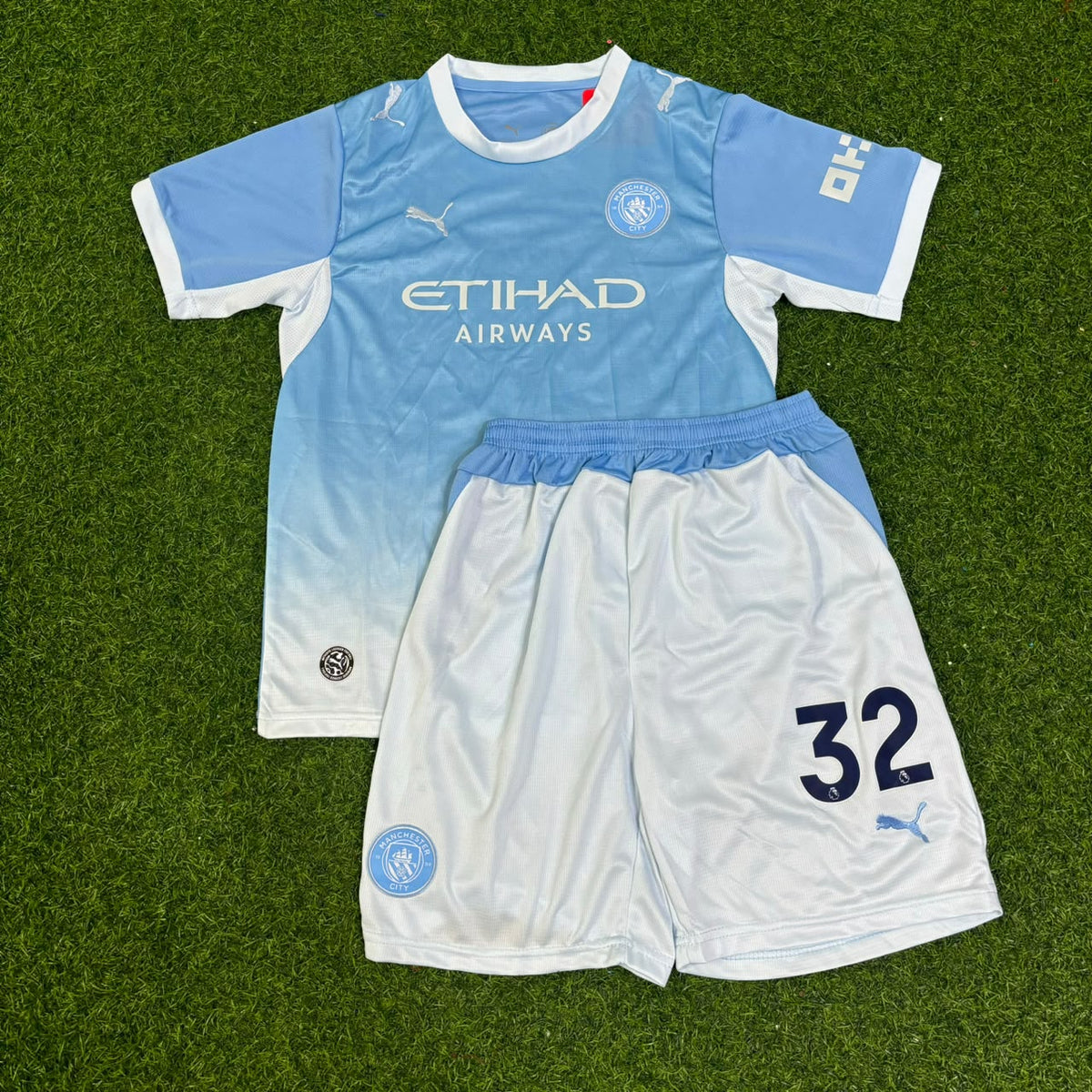 Ayyoub Bouaddi Manchester City 2026-27 Home New Season Kids Jersey Trikot Maillot Soccer Shirt