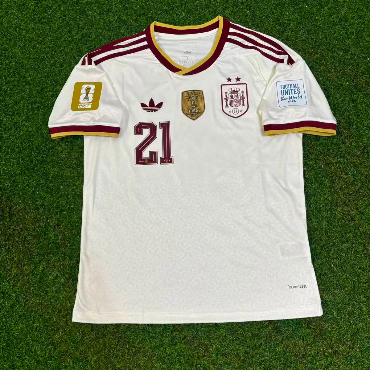Mikel Oyarzabal #21 Spain Two Star 2026 World Cup Champions Away Jersey Trikot Maillot