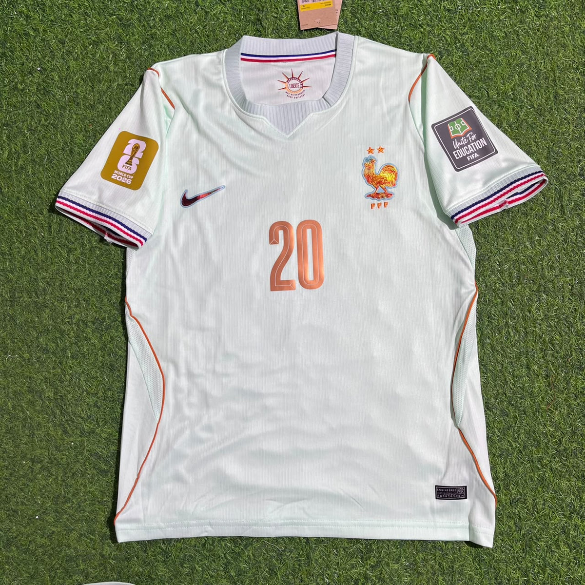 Désiré Doué #20 Frankreich 2026 WM Kinder Auswärts Fußballtrikot