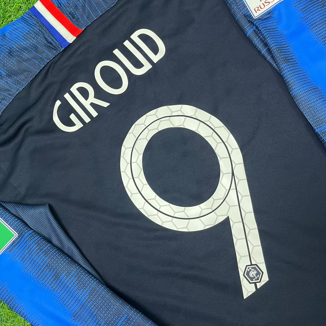 Olivier Giroud France 2018 World Cup Final Long Sleeve Retro Football Jersey Kit