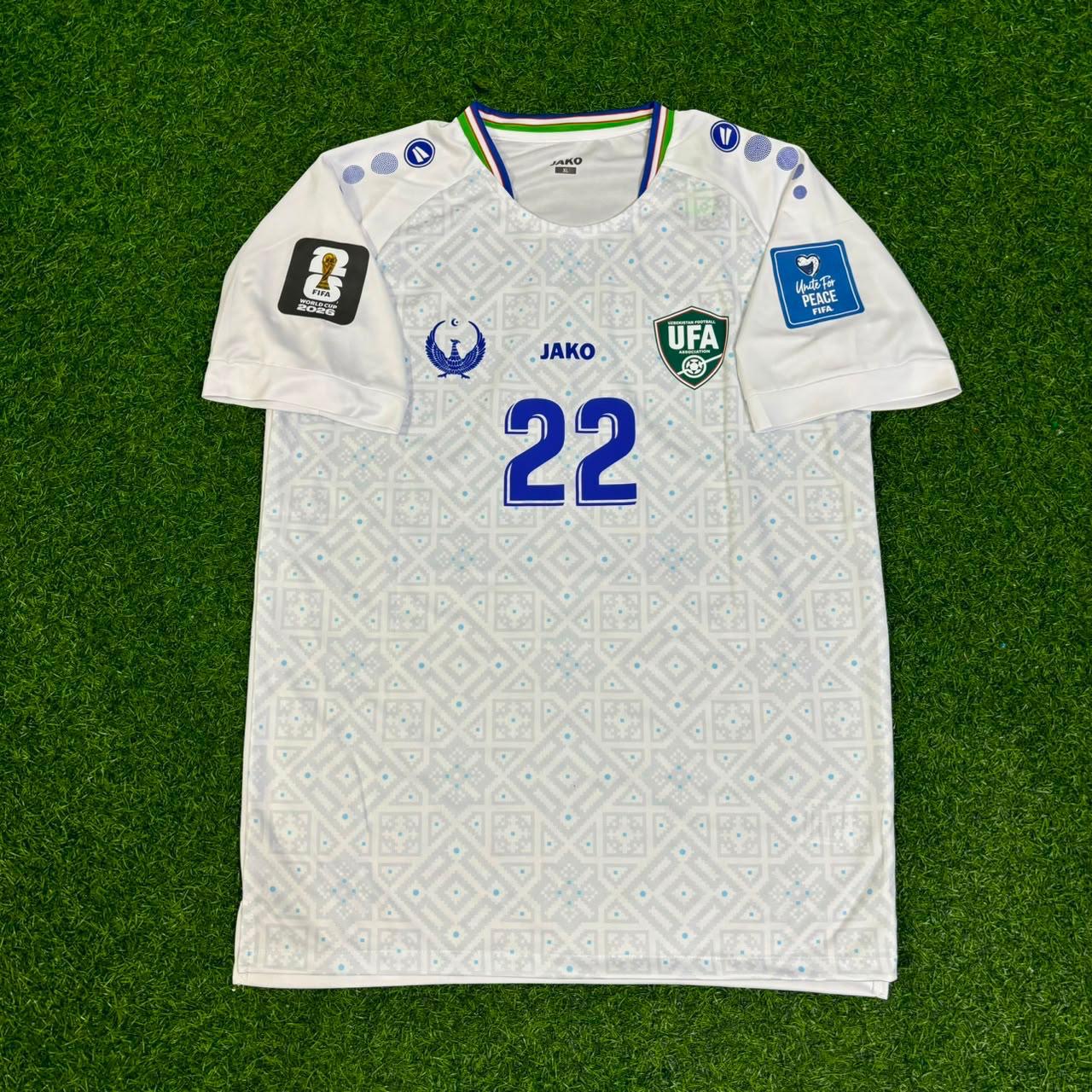 Abbosbek Fayzullaev Uzbekistan 2026 World Cup Football Jersey