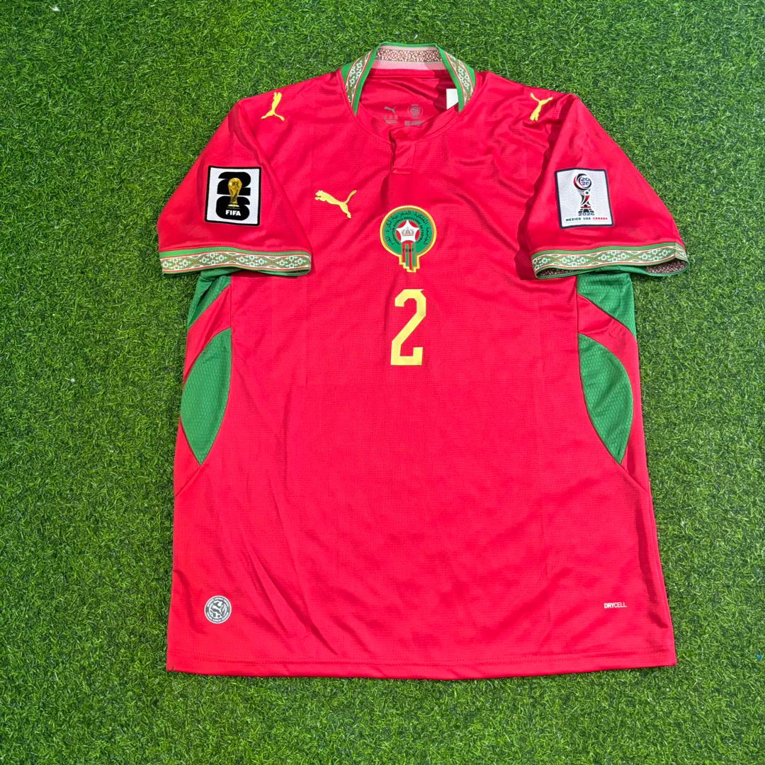 Achraf Hakimi Morocco 2026 World Cup Home Red Football Jersey