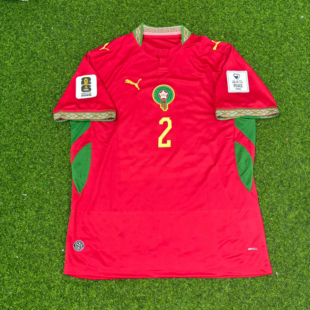 Achraf Hakimi Morocco 2026 World Cup Home Red Football Jersey