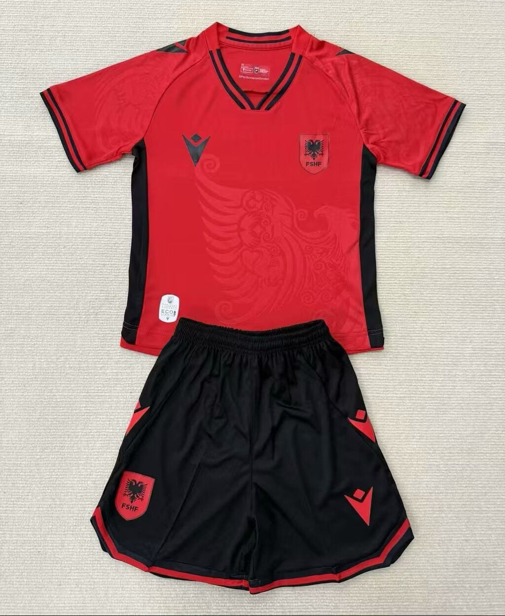 Albania 2025-26 Home Kid Jersey Trikot Maillot Soccer Shirt