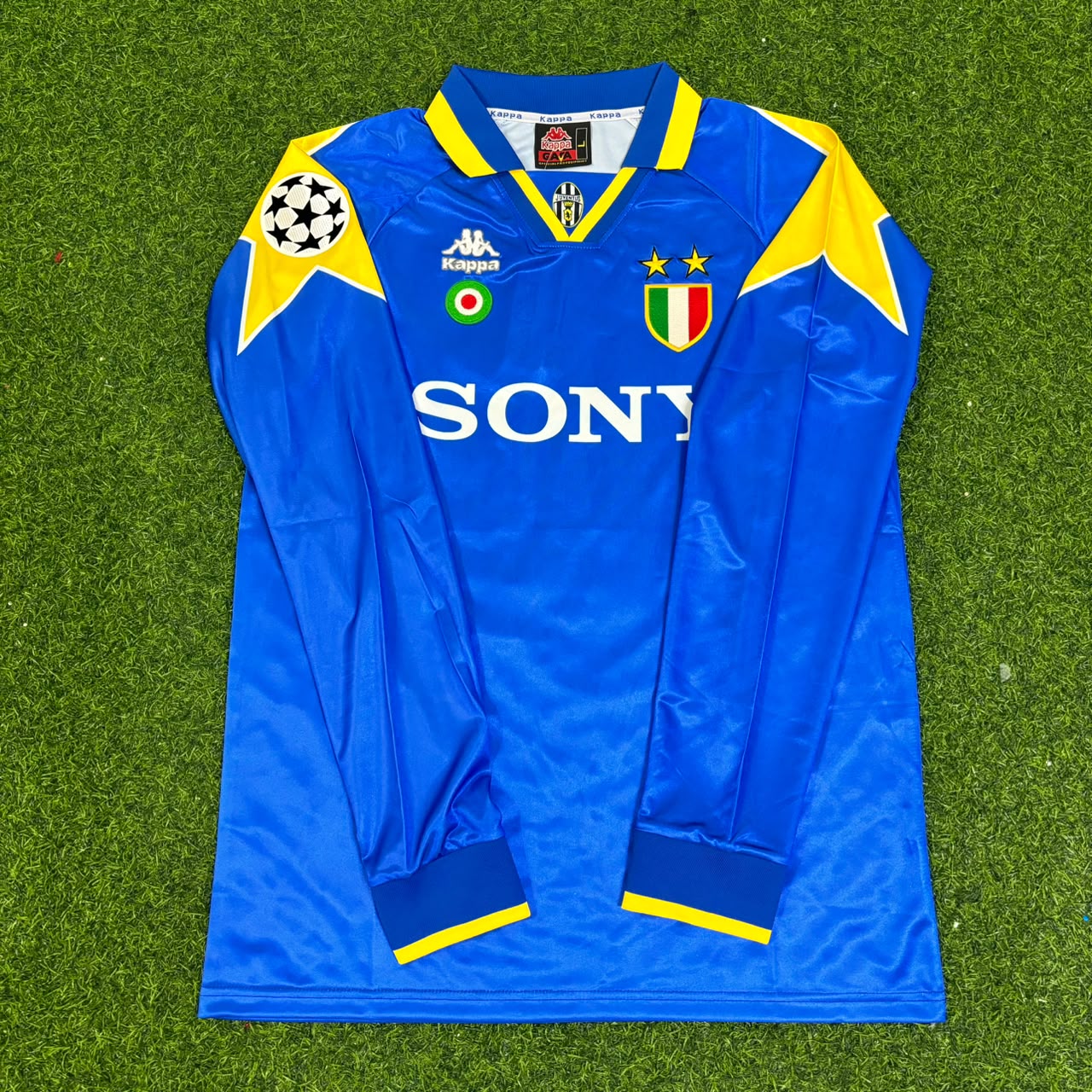 Alessandro Del Piero 10 – Juventus 1995–1997 Blue Long Sleeve Retro Kit Jersey – | Trikot | Maillot