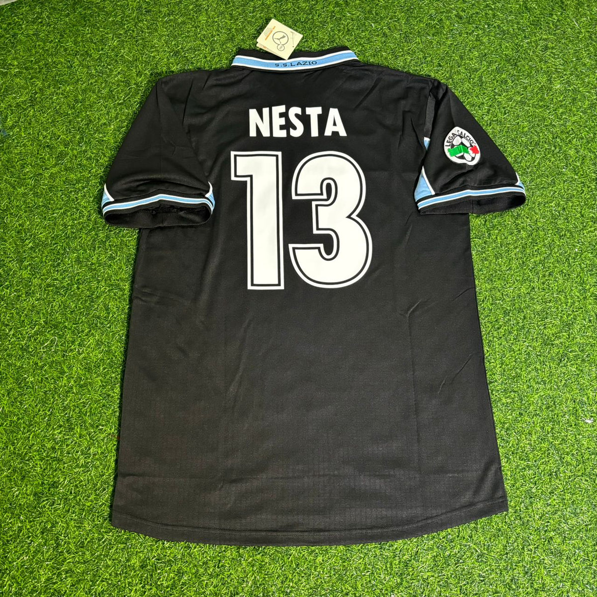 Alessandro Nesta Lazio 1998/2000 Schwarzes Retro-Fußballtrikot