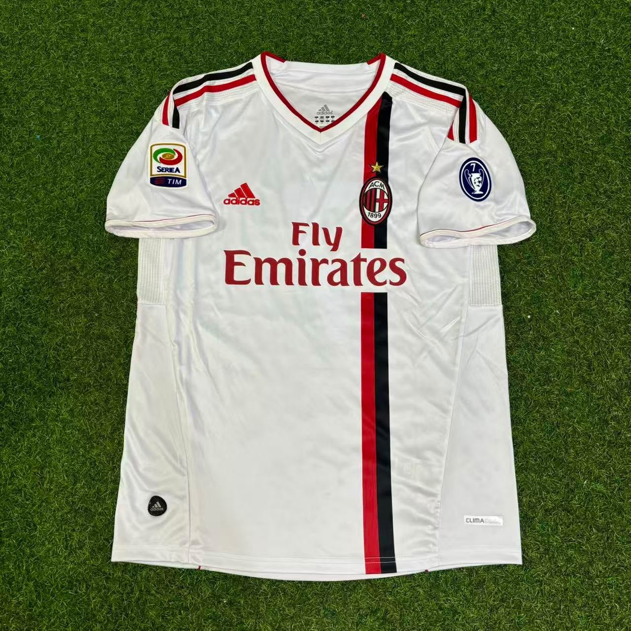 Alexandre Pato #7 Milan 2011-2012 White Away Retro Football Jersey