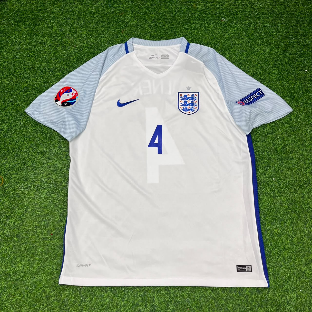 James Milner #4 England Euro 2016 Home Retro Jersey