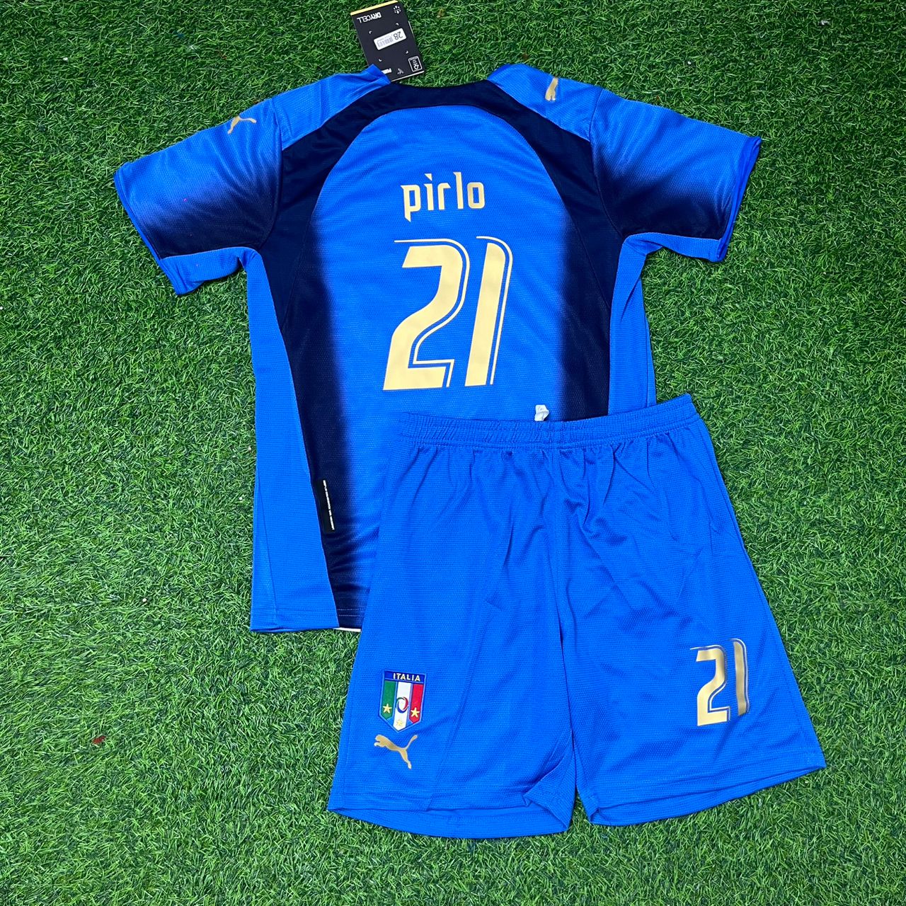 Andrea Pirlo Italy 2006 World Cup Final Retro Kids Football Jersey