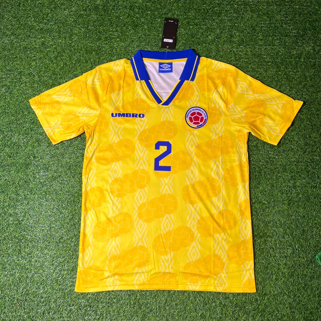 Andrés Escobar Colombia 1994 World Cup Retro Football Jersey Kit