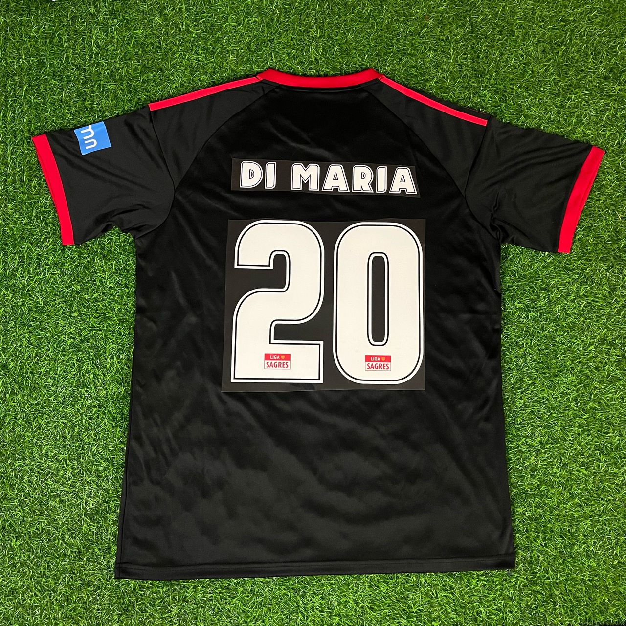 Angel di Maria #20 – Benfica 2009/2010 Auswärtstrikot, schwarz, Retro-Kit, Trikot, Maillot, Fußballtrikot