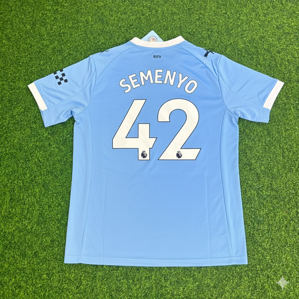 Antoine Semenyo 42- Manchester City Home New Season 2026 Jersey Trikot Maillot Soccer Shirt
