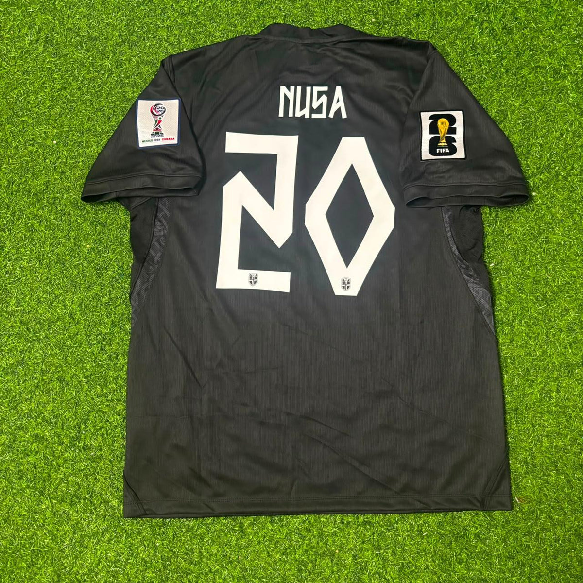 Antonio Nusa #20 Norway 2026 World Cup Black Away Football Jersey