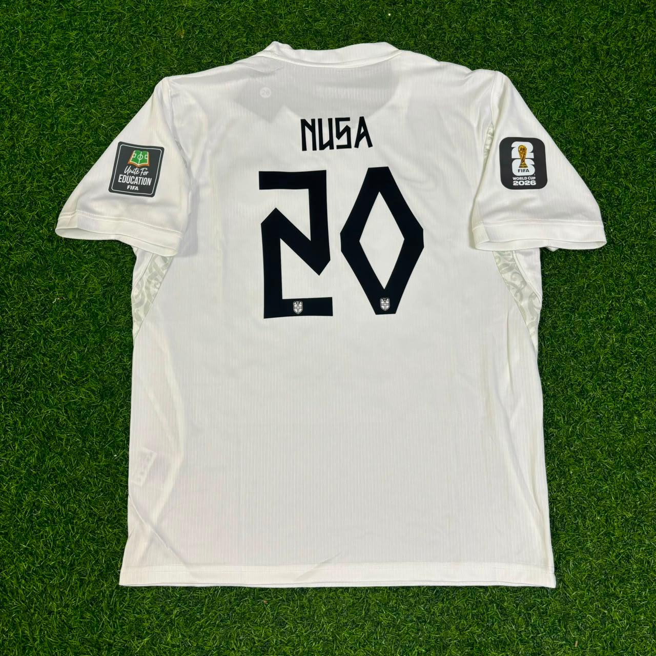 Antonio Nusa Norway 2026 World Cup Kids White Football Jersey