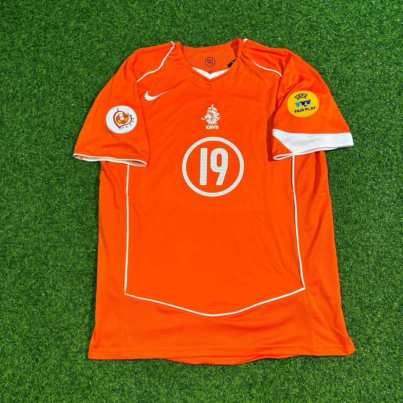 Arjen Robben Netherlands EURO 2004 Home Retro Football Jersey