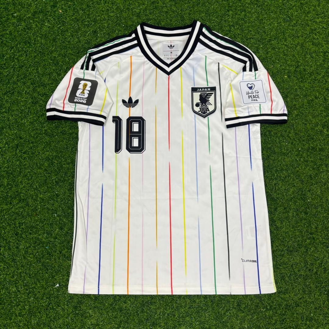 Ayase Ueda Japan World Cup 2026 Away White Football Jersey Trikot Maillot