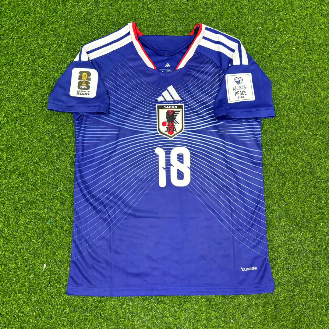 Ayase Ueda Japan 2026 World Cup Football Jersey Home Blue Trikot Maillot
