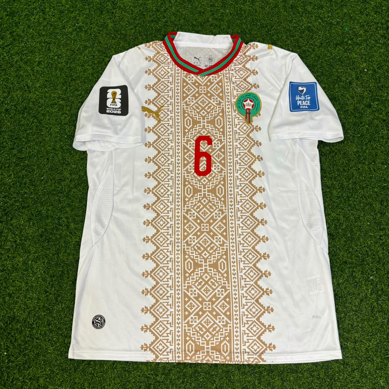 Ayyoub Bouaddi Morocco 2026 World Cup Away White Football Jersey