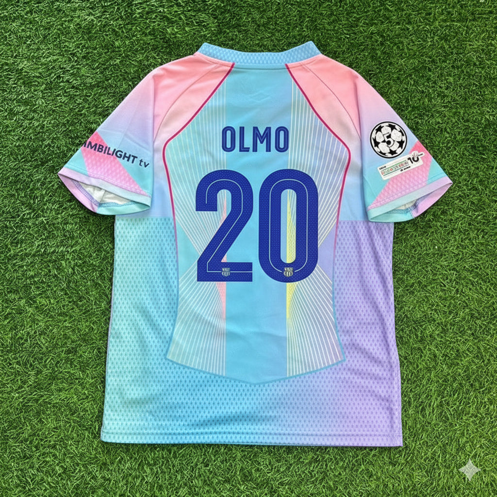 Dani Olmo Barcelona Home Miami Sunset New Season 2026 Jersey Trikot Maillot Soccer Shirt