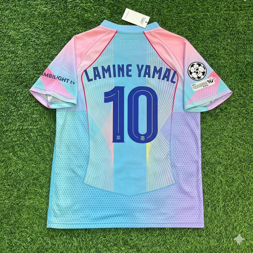 Lamine Yamal Barcelona Home Miami Sunset New Season 2026 Jersey Trikot Maillot Soccer Shirt