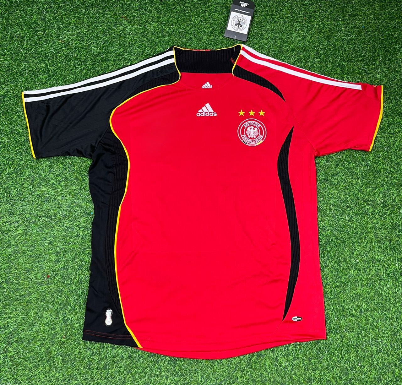 Lothar Matthäus Germany Red Black Retro Football Jersey