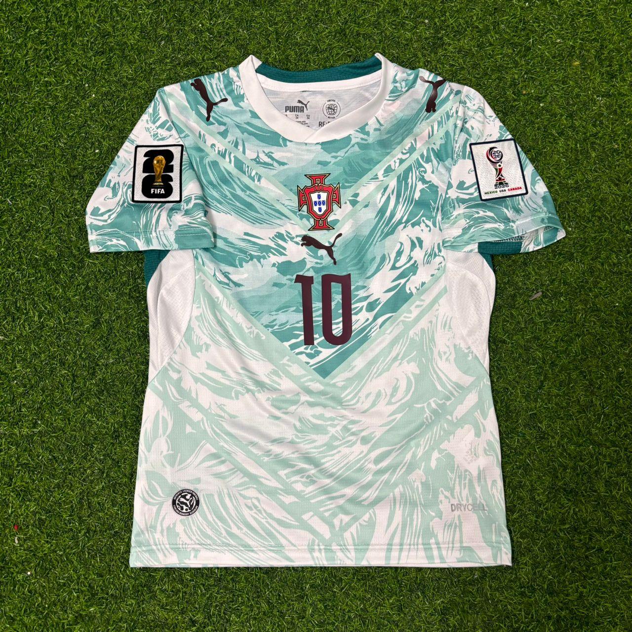 Maillot de football extérieur blanc Bernardo Silva Portugal Coupe du Monde 2026