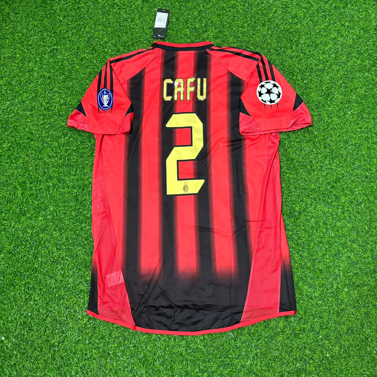 Cafu – Milan 2003/2004 Red & Black Home Retro Kit Jersey Trikot Maillot