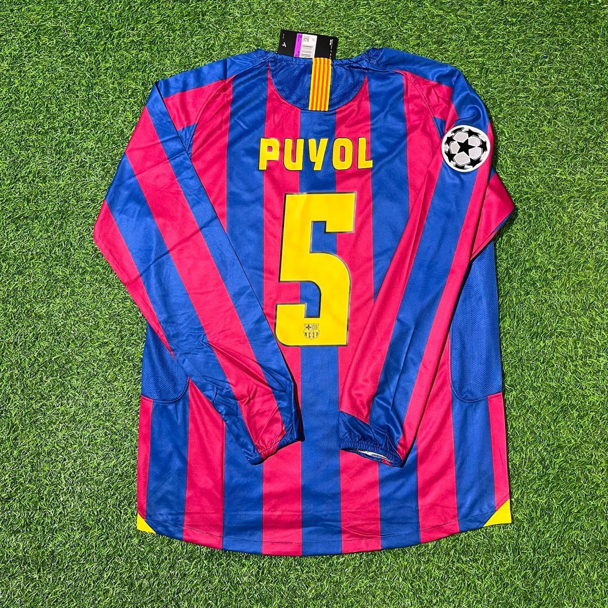 Carles Puyol Barcelona 2006 Final Retro Football Jersey