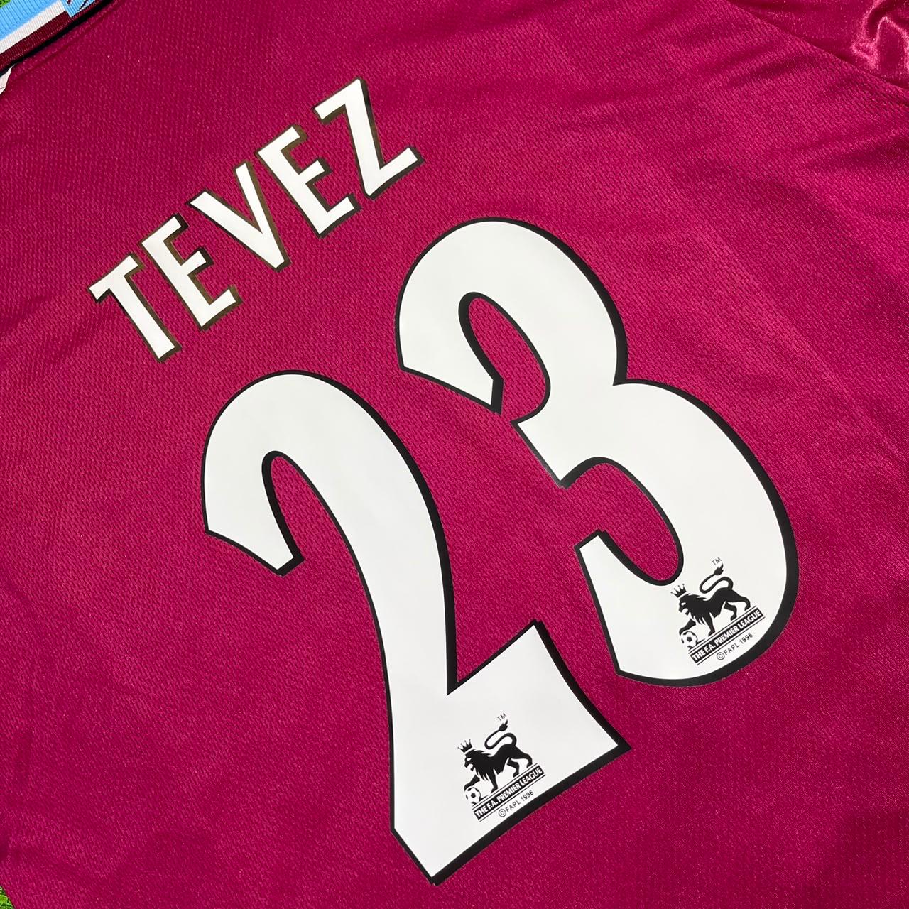 Carlos Tevez #32 West Ham United Home Retro Football Jersey