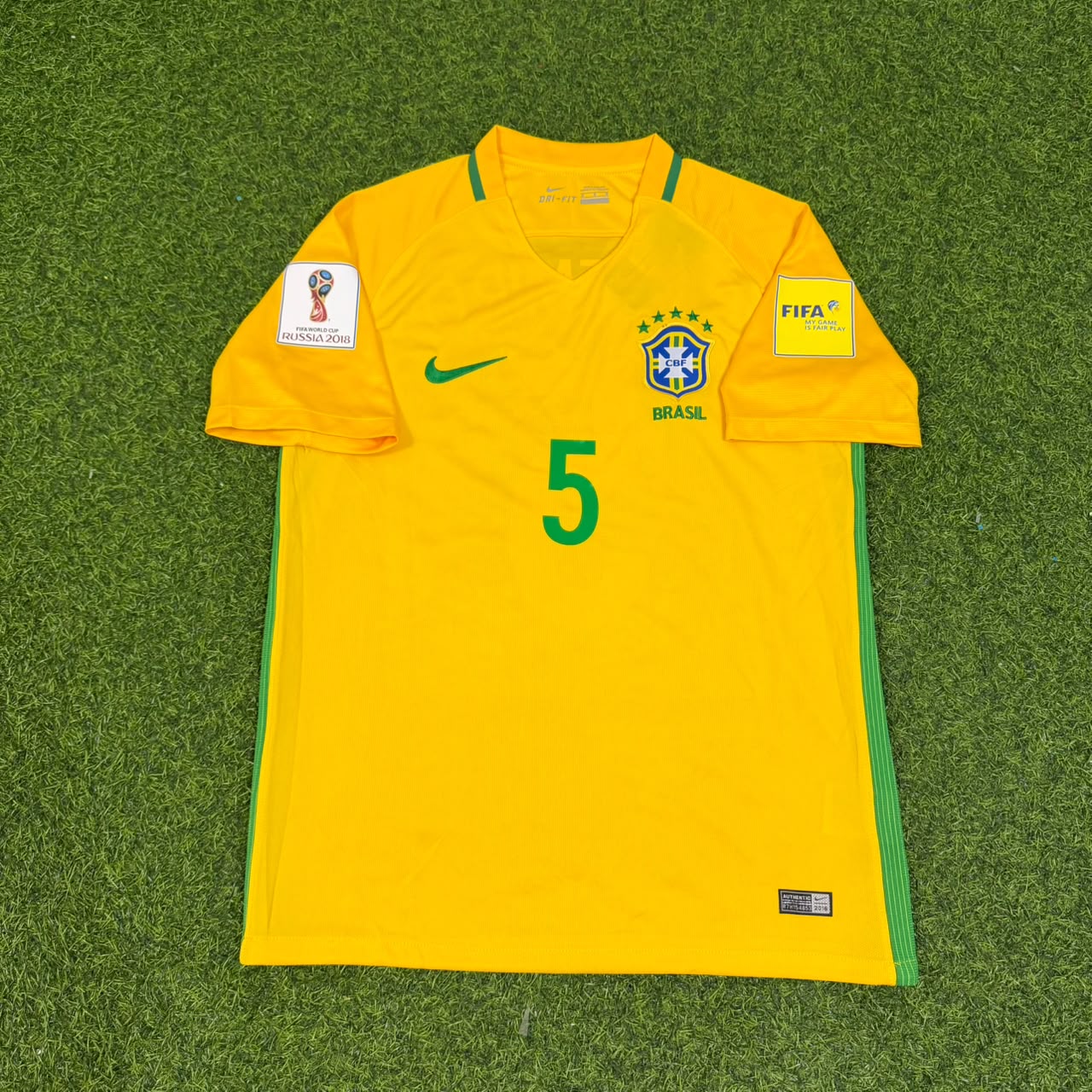 Casemiro #5 Brasilien WM 2018 Heimtrikot