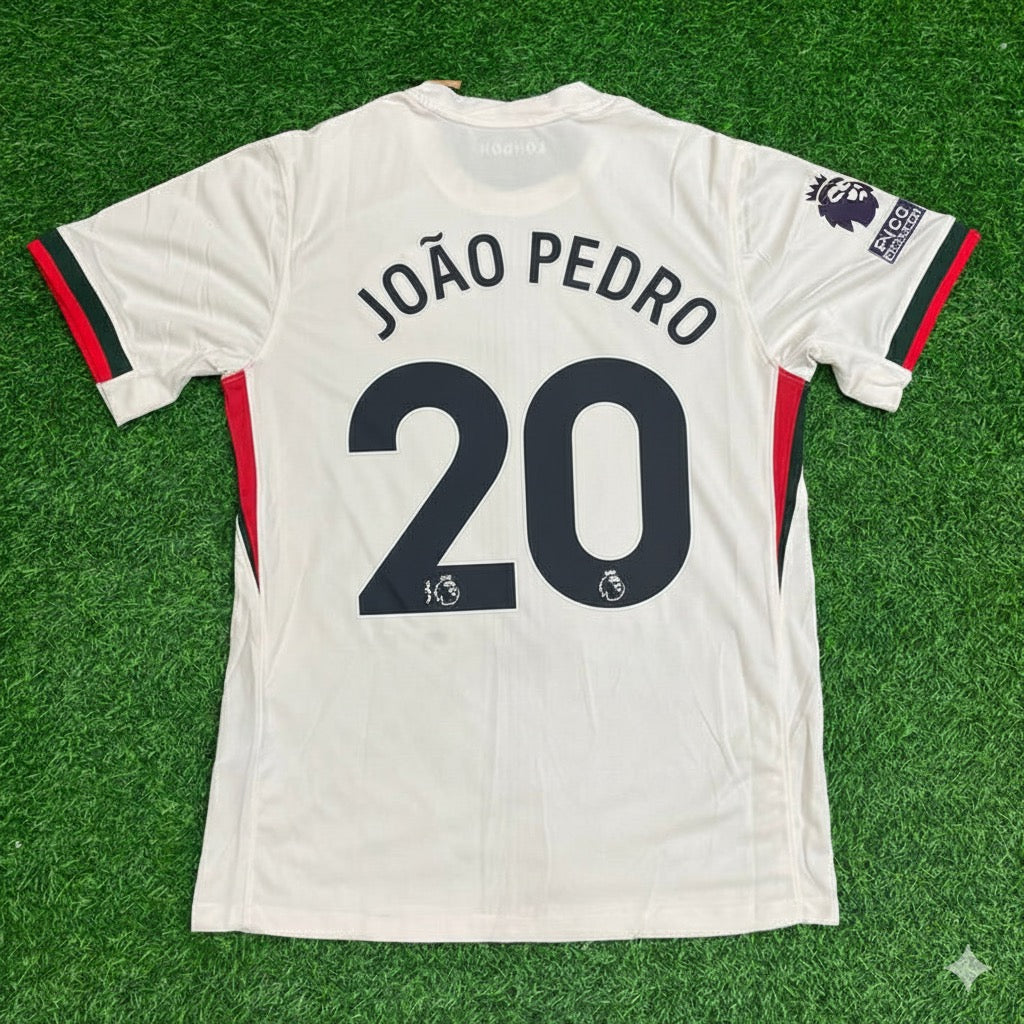 João Pedro Chelsea 2026 White Jersey Maillot Trikot Maglia Soccer Shirt