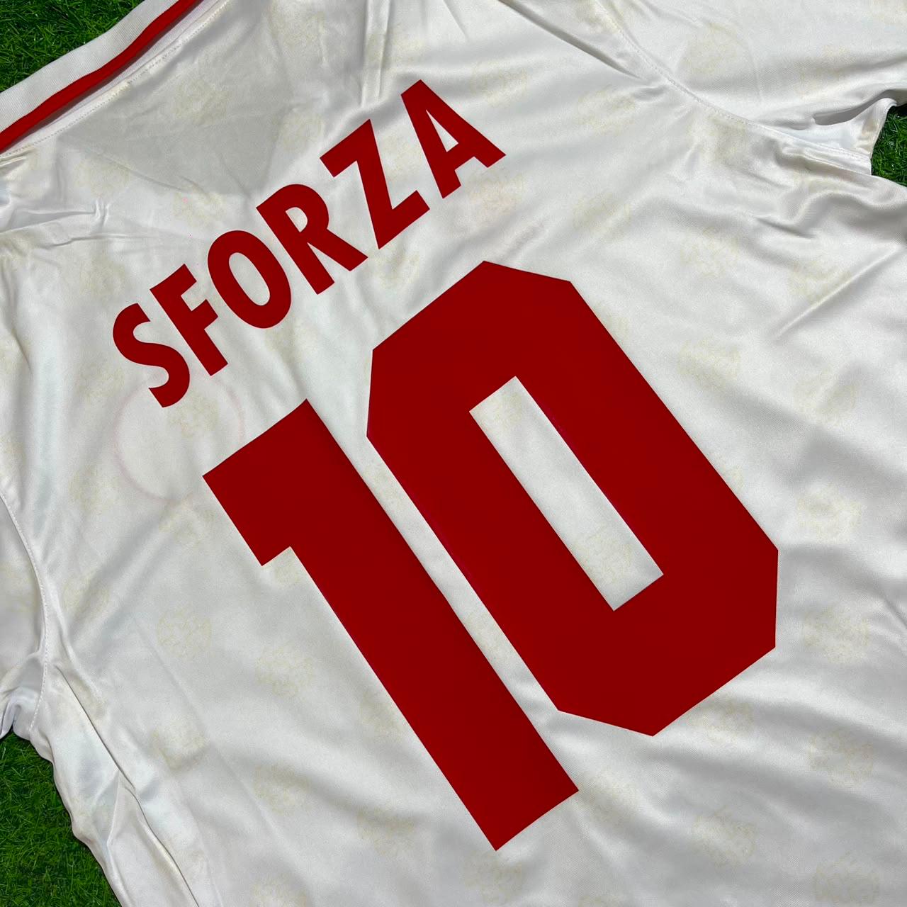 Ciriaco Sforza Switzerland 1994 World Cup White Retro Football Jersey