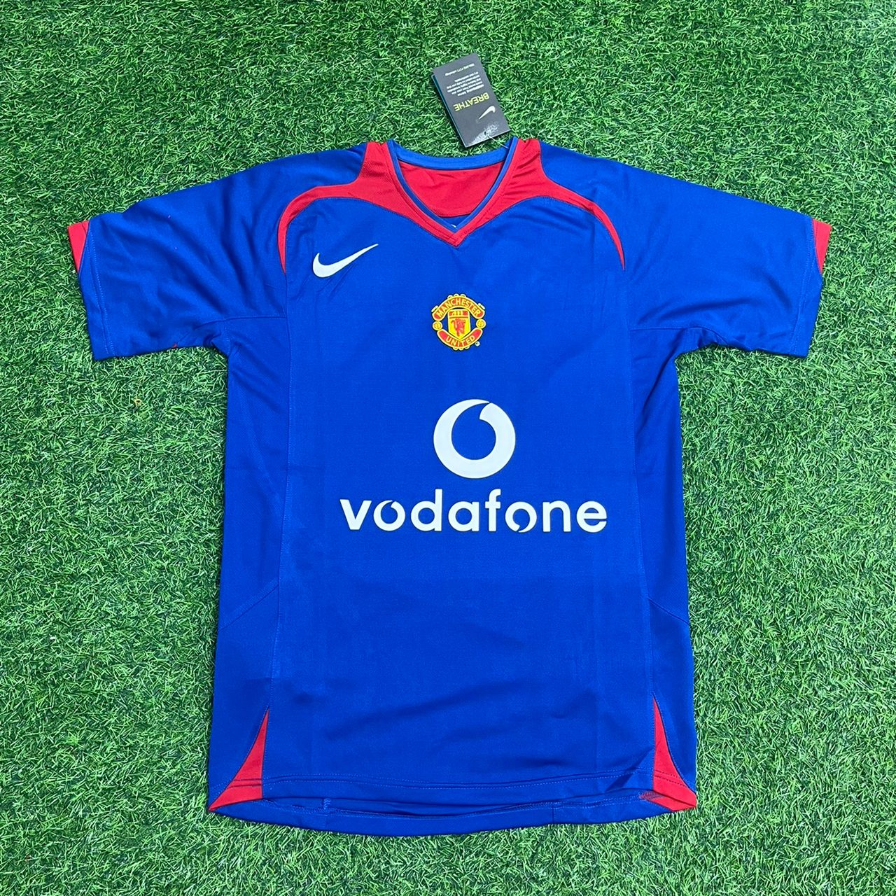 Cristiano Ronaldo Manchester United 2005/2006 Blue Red Retro Football Jersey