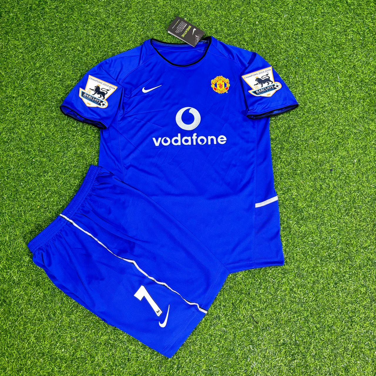 Cristiano Ronaldo Manchester United 2003 Blue Retro Kids Football Jersey