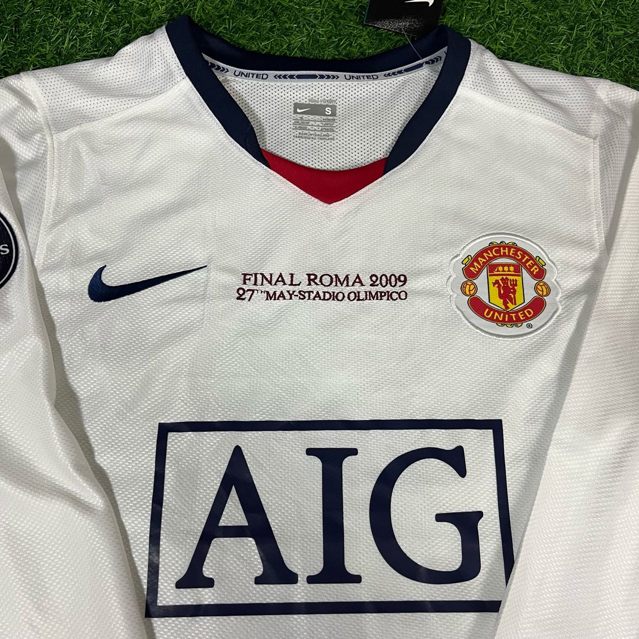 Cristiano Ronaldo Manchester United 2009 Champions League Finale Rom Retro Langarmtrikot Trikot