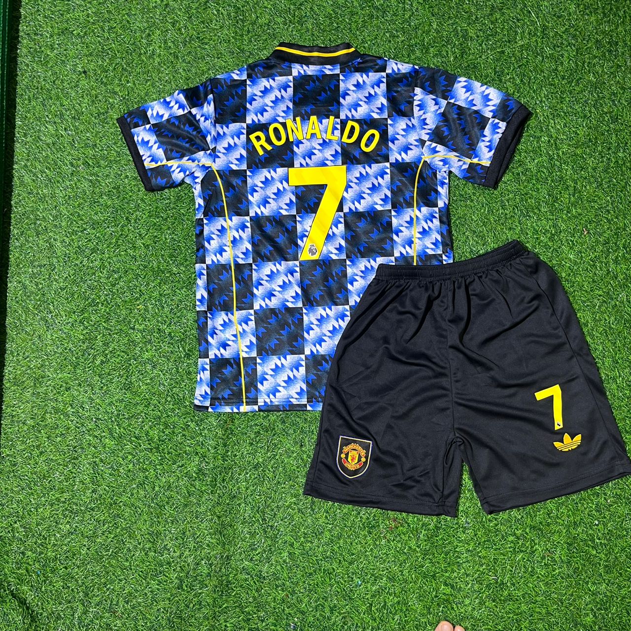 Cristiano Ronaldo Manchester United Combo Color Children Set Retro Football Jersey