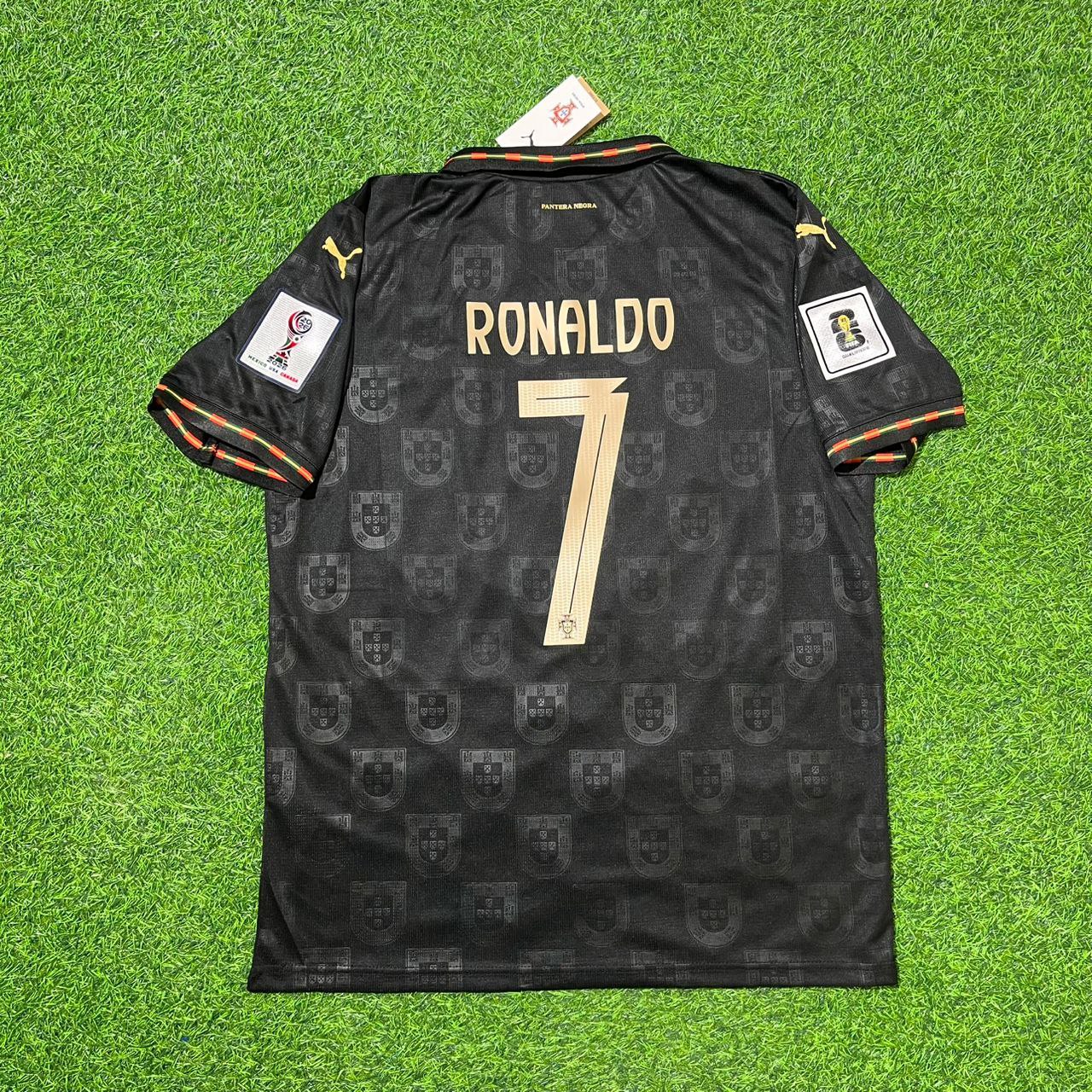 Portugal RONALDO 7 ユニフォーム ブラック cristiano-ronaldo-portugal-