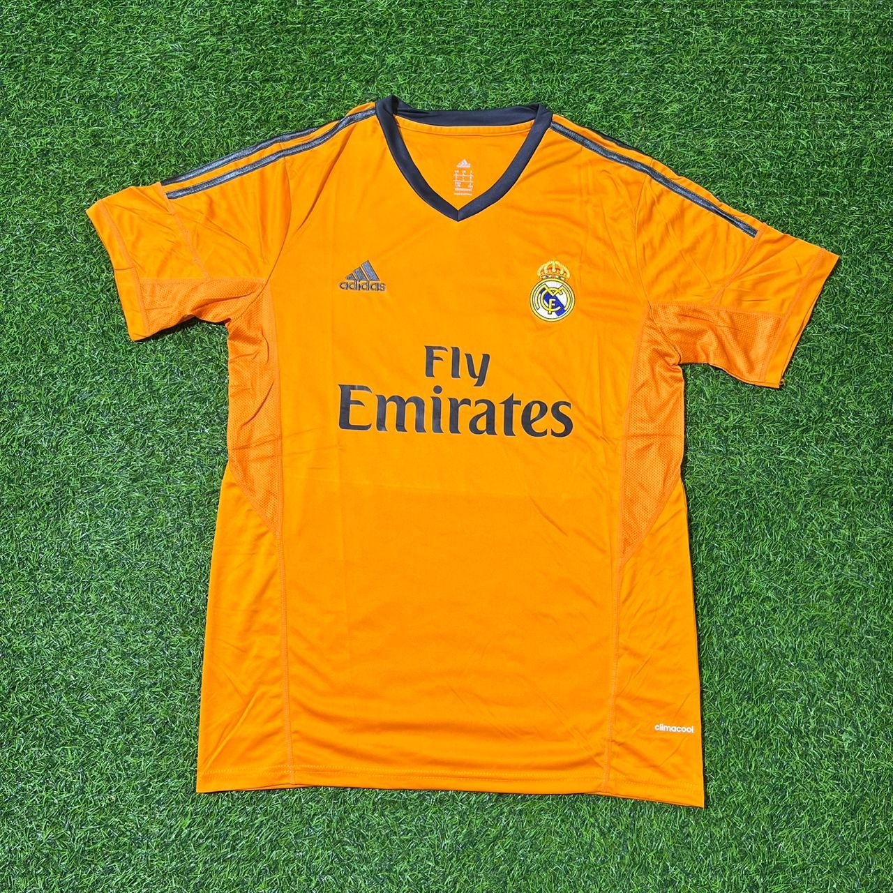 Cristiano Ronaldo Real Madrid 2013-2014 Orange Soccer Jersey Kit Trikot Soccer Shirt