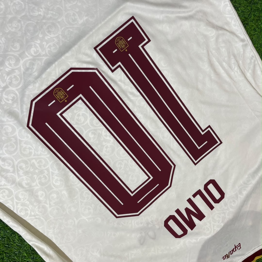 Dani Olmo #10 Spain 2026 World Cup Away Long Sleeve Jersey Trikot Maillot