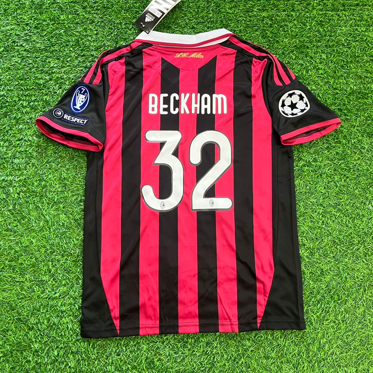 ACミラン BECKHAM 32番 シャツ Adidas AC Milan Beckham Jersey Soccer Long Sleeve Shirt 08/09 #32