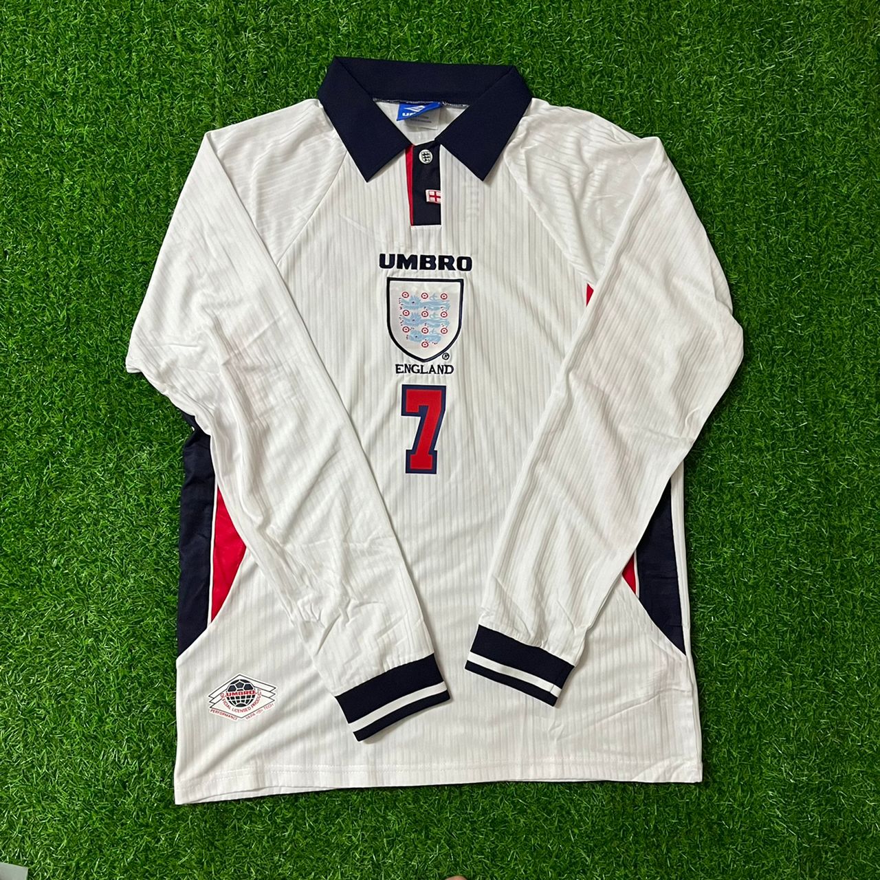 David Beckham England 1998 World Cup Long Sleeves Retro Jersey