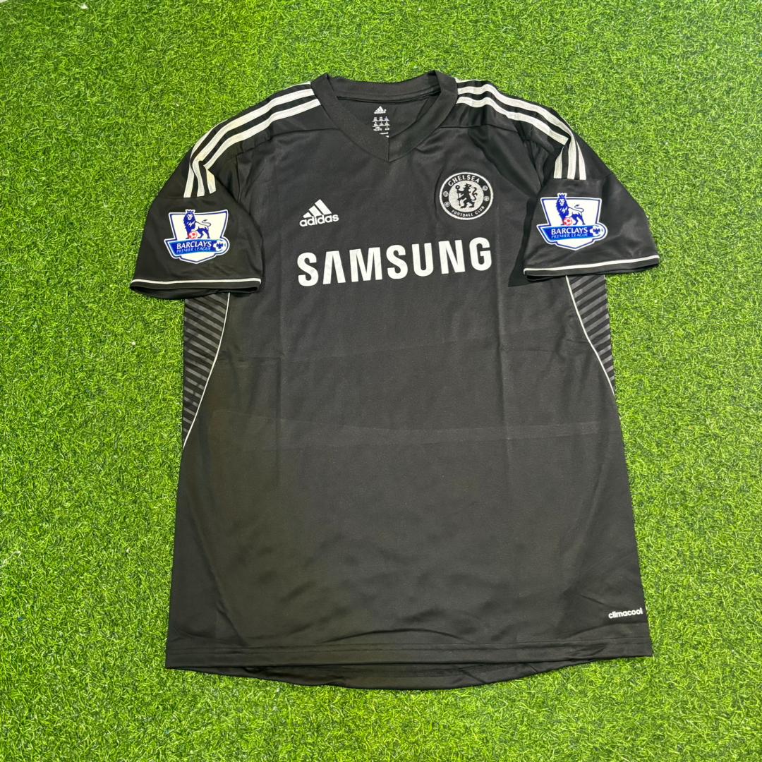 David Luiz Chelsea 2013-14 Black Retro Football Jersey Kit