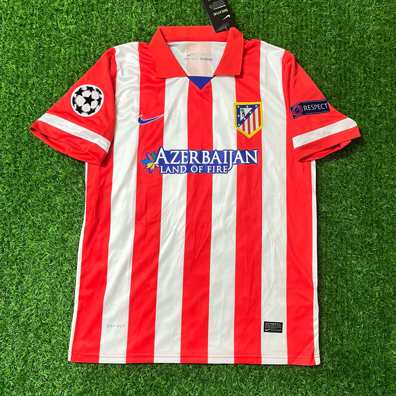 David Villa 9 Atlético Madrid Home 2013/14 Jersey Red and White Retro Kit Trikot Jersey Maillot Soccer Shirt