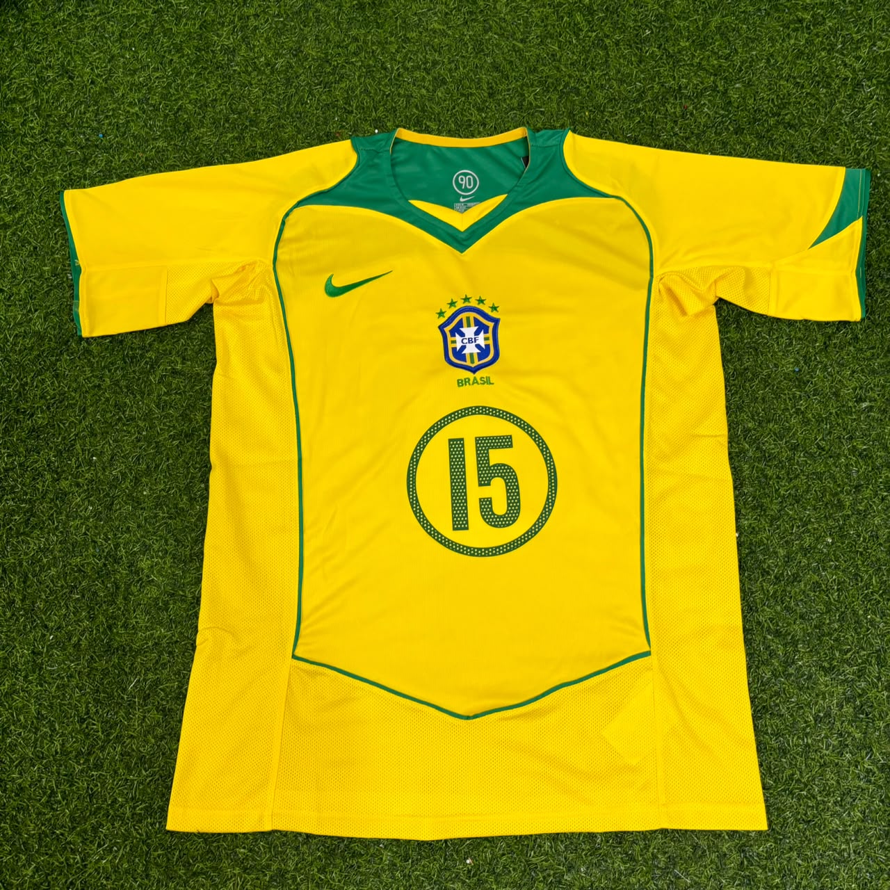 Dedê 15– Brazil 2004–2006 Retro Kit Jersey – | Trikot | Maillot Soccer Shirt