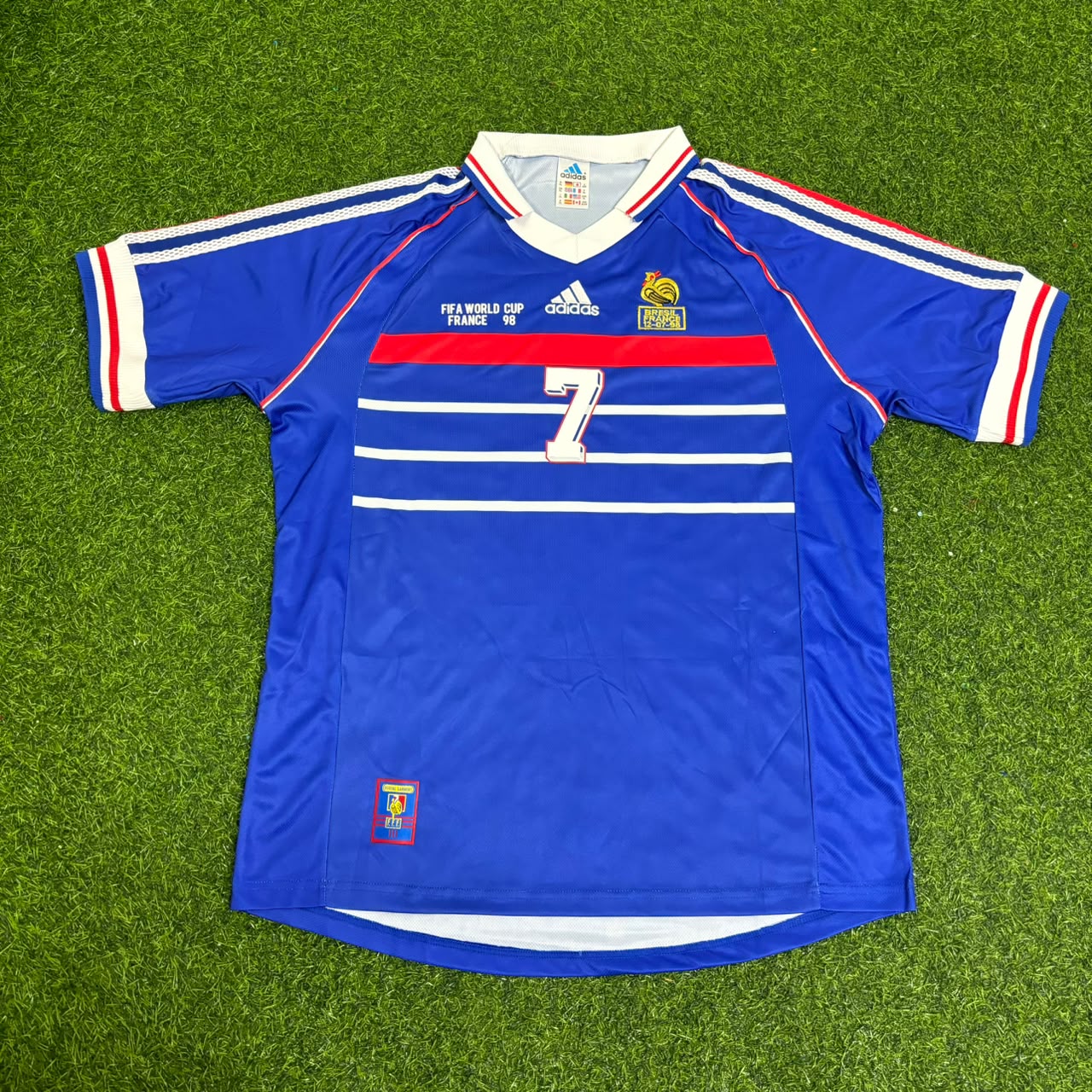 Didier Deschamps France 1998 World Cup Retro Football Jersey Maillot Trikot Soccer Shirt