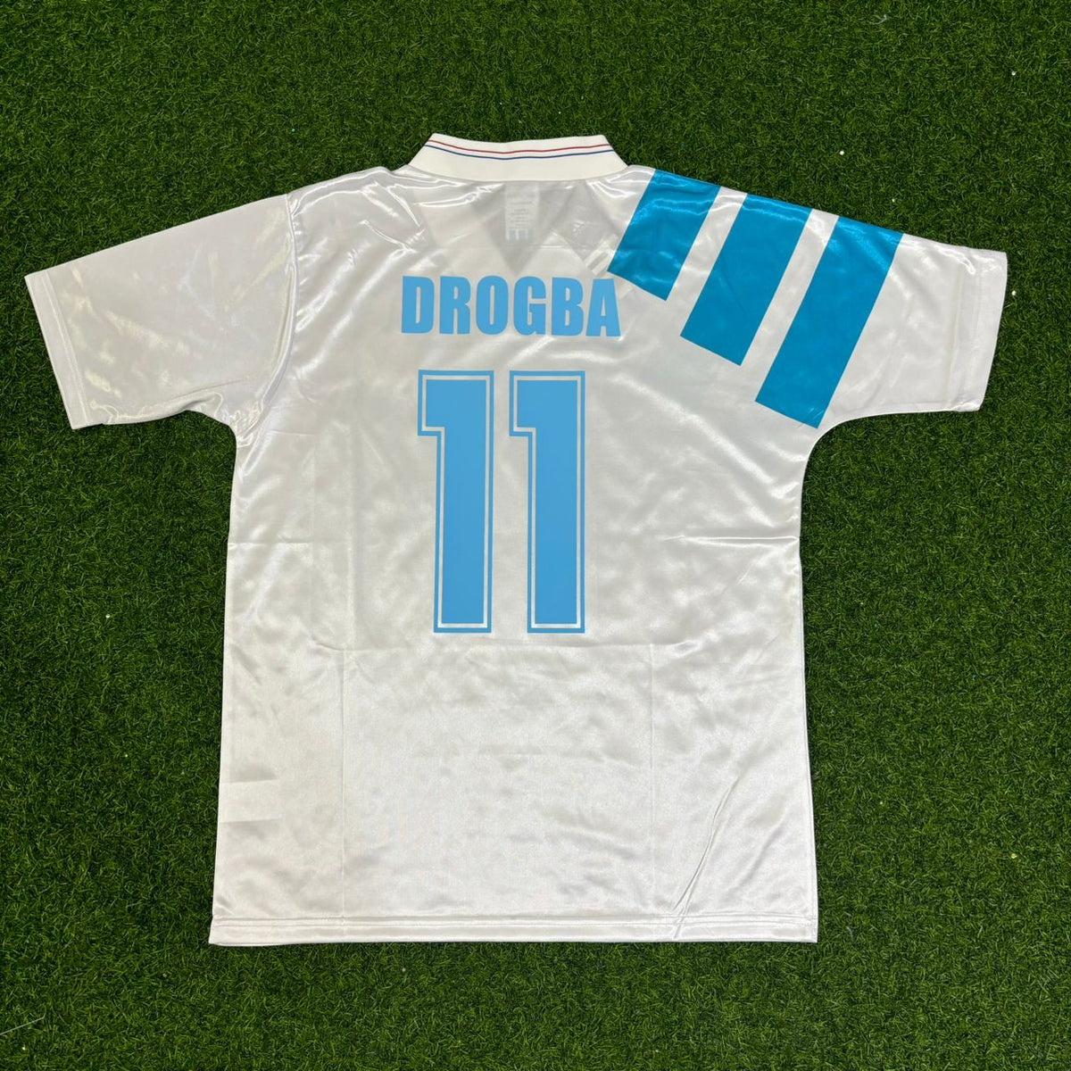 Didier Drogba Olympique Marseille Retro Jersey Kit Maillot Soccer Shirt