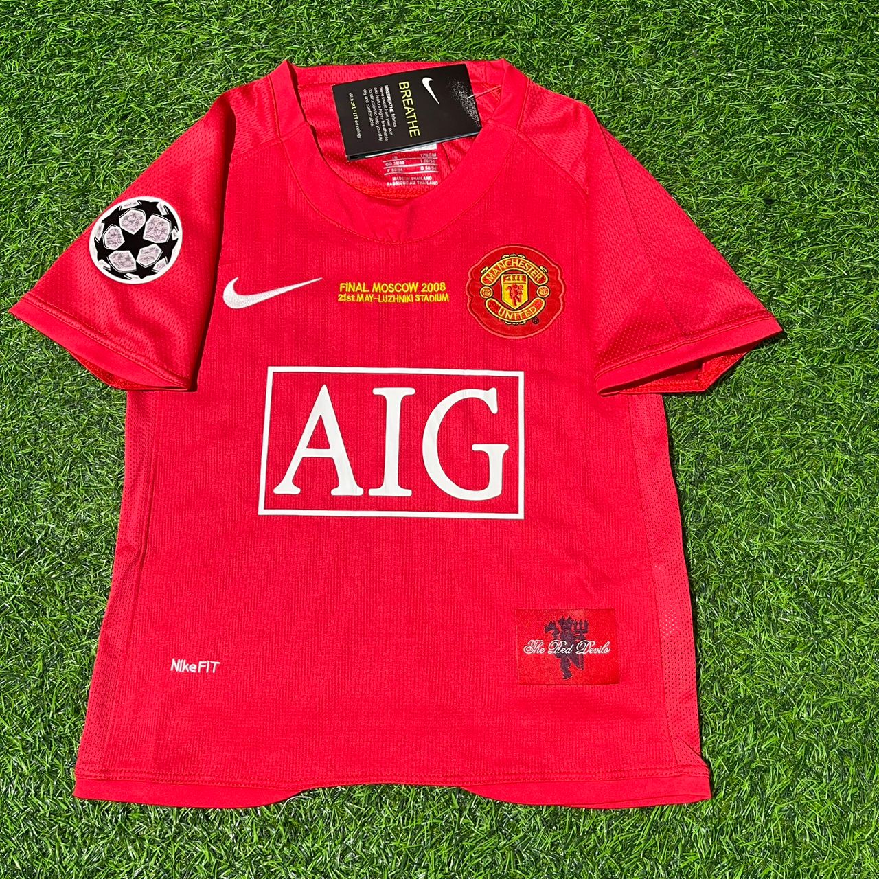 Dimitar Berbatov Manchester United 2008 Champions League Final Retro Home Football Jersey