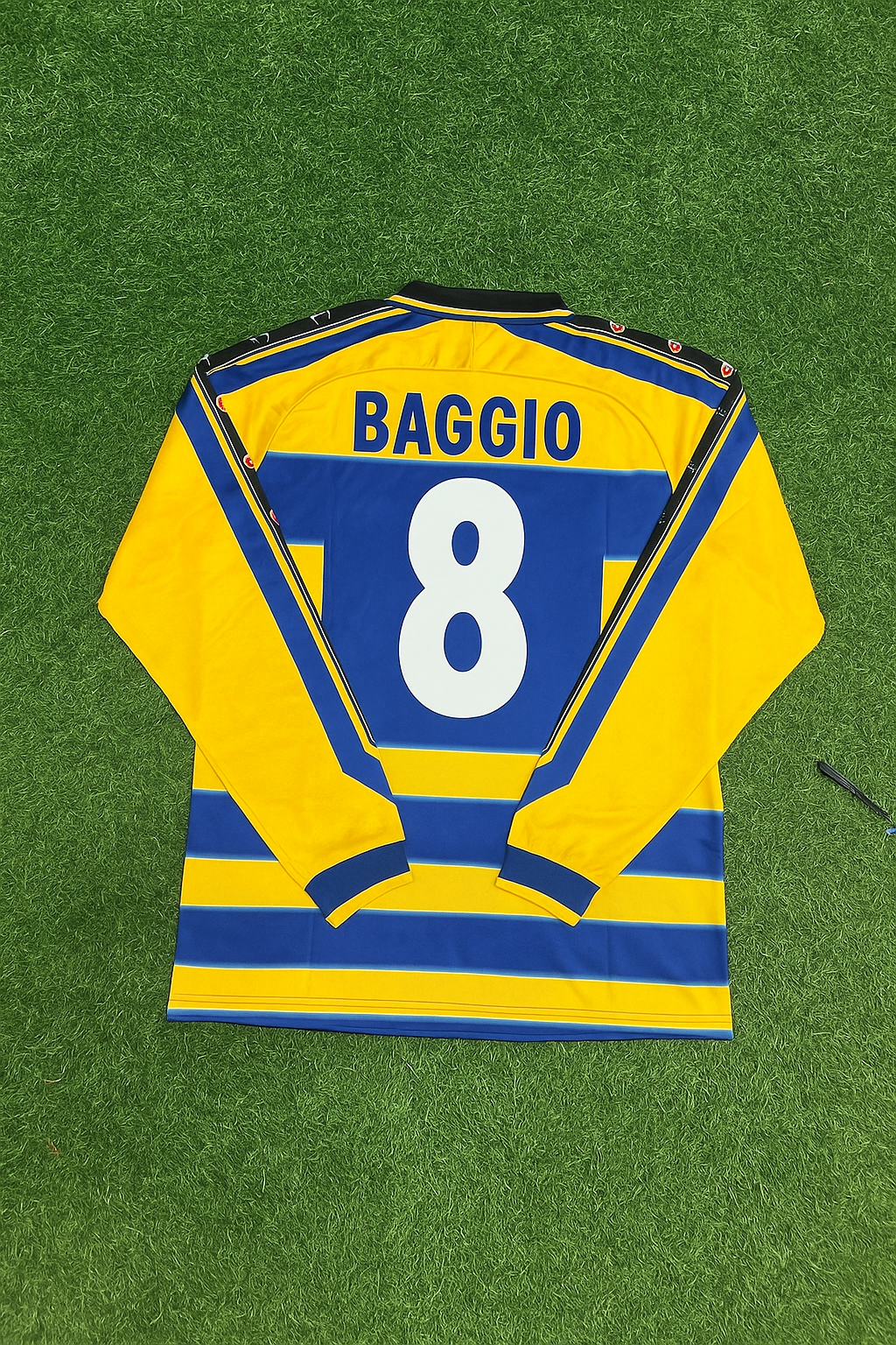 Dino Baggio Parma 1999/2000 Retro Long Sleeve Football Jersey Kit